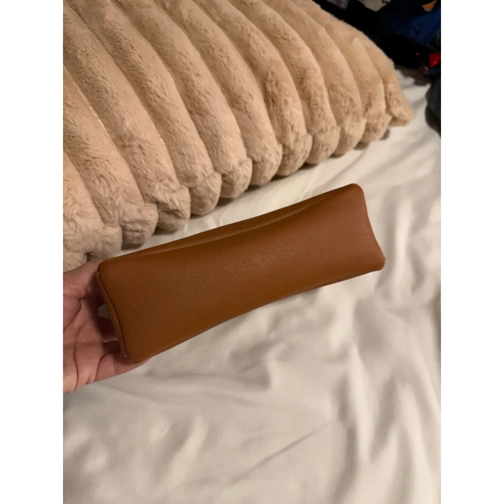 NWOT Missoni Pouch, Interior Multicolored Chevron Pattern, Tan
